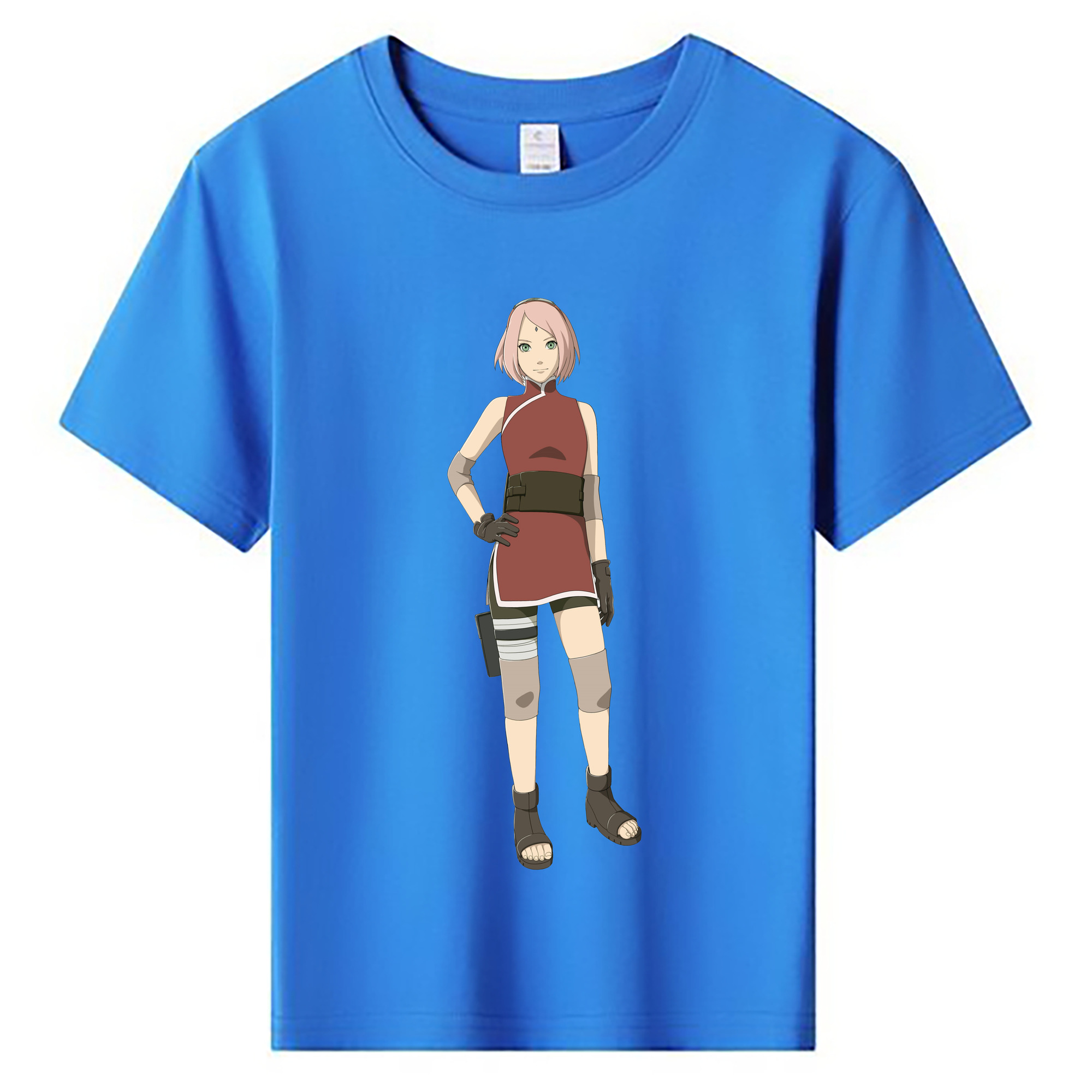 （画像用） NARUTO -ナルト- 春野サクラ Haruno Sakura 綿100％キッズTシャツ（フロントプリント）